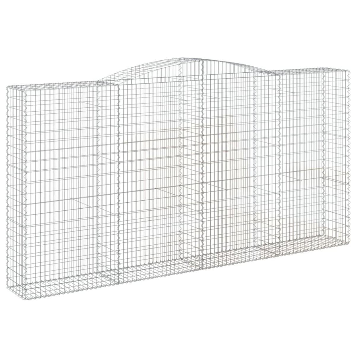 vidaXL Συρματοκιβώτια Τοξωτά 7 τεμ. 400x50x200/220 εκ. Γαλβαν. Ατσάλι