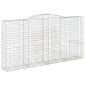 vidaXL Συρματοκιβώτια Τοξωτά 7 τεμ. 400x50x200/220 εκ. Γαλβαν. Ατσάλι