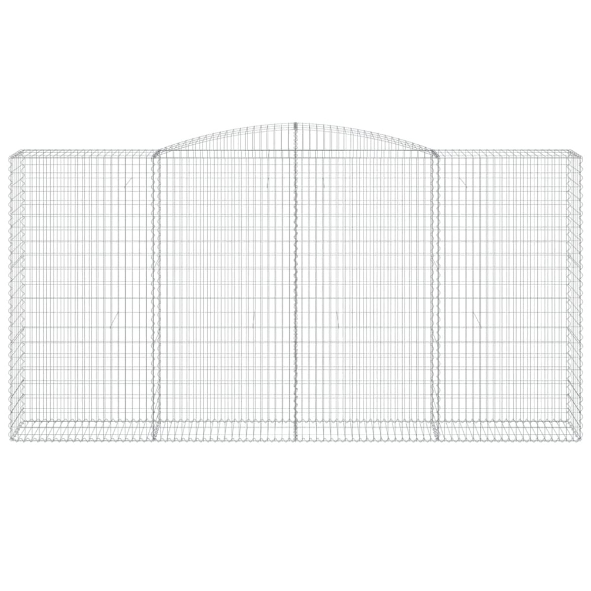 vidaXL Συρματοκιβώτια Τοξωτά 8 τεμ. 400x50x200/220 εκ. Γαλβαν. Ατσάλι