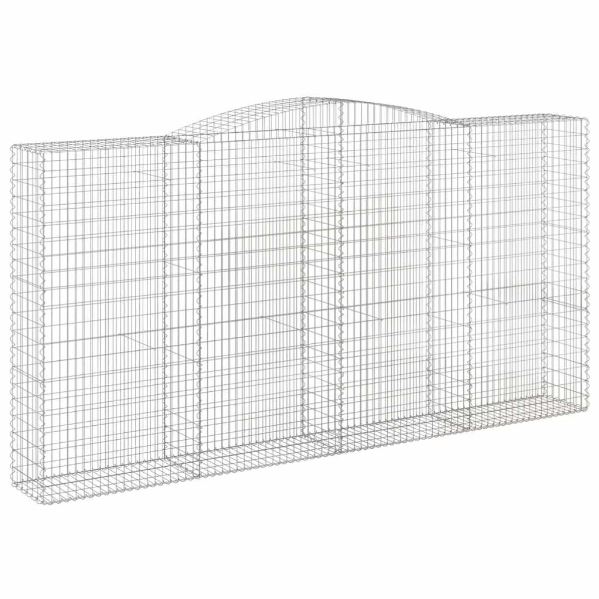 vidaXL Συρματοκιβώτια Τοξωτά 10 τεμ. 400x50x200/220 εκ. Γαλβαν. Ατσάλι