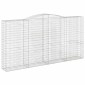 vidaXL Συρματοκιβώτια Τοξωτά 10 τεμ. 400x50x200/220 εκ. Γαλβαν. Ατσάλι