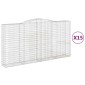 vidaXL Συρματοκιβώτια Τοξωτά 15 τεμ. 400x50x200/220 εκ. Γαλβαν. Ατσάλι