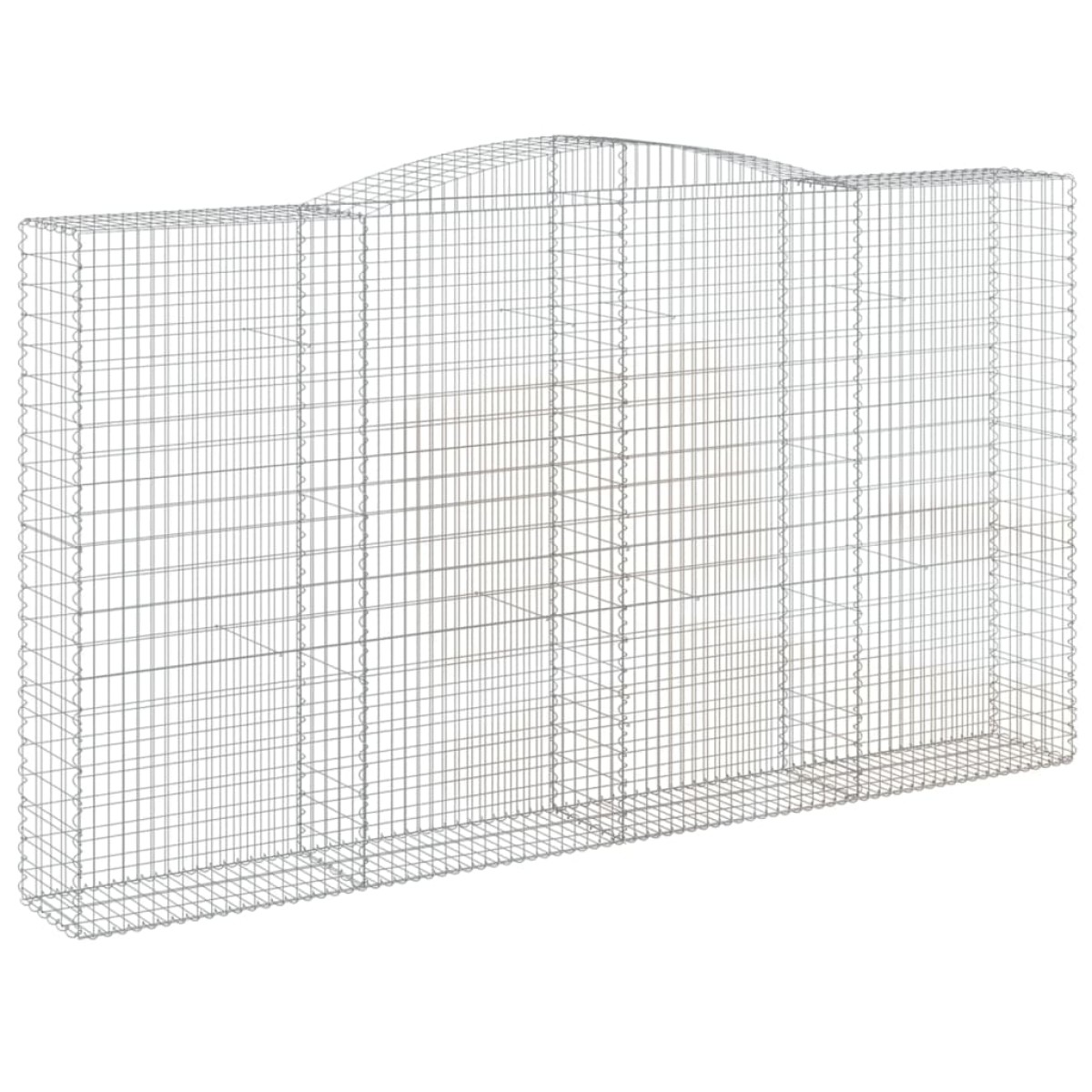 vidaXL Συρματοκιβώτια Τοξωτά 2 τεμ. 400x50x220/240 εκ. Γαλβαν. Ατσάλι