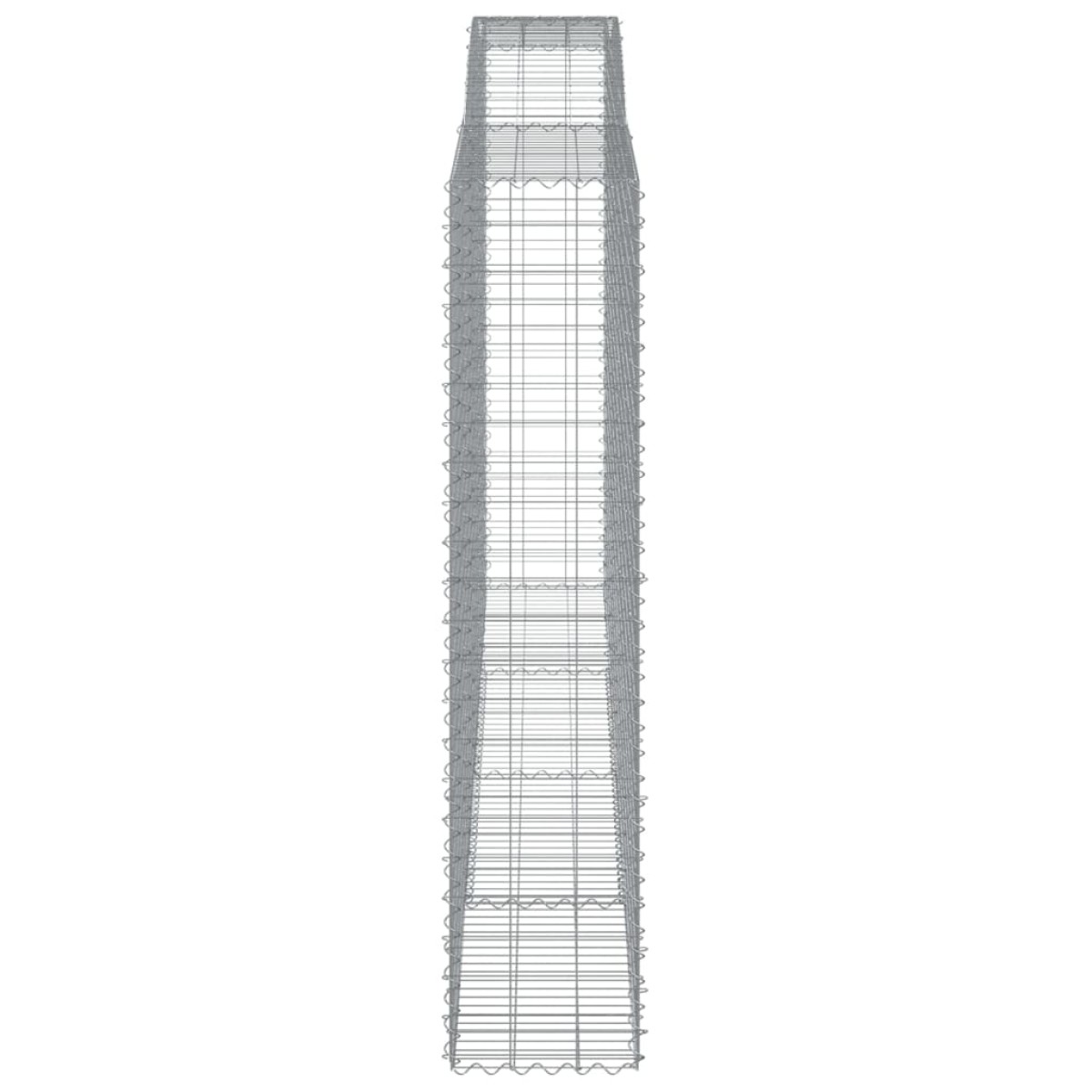 vidaXL Συρματοκιβώτια Τοξωτά 2 τεμ. 400x50x220/240 εκ. Γαλβαν. Ατσάλι