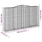 vidaXL Συρματοκιβώτια Τοξωτά 3 τεμ. 400x50x220/240 εκ. Γαλβαν. Ατσάλι