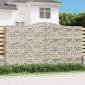 vidaXL Συρματοκιβώτια Τοξωτά 4 τεμ. 400x50x220/240 εκ. Γαλβαν. Ατσάλι