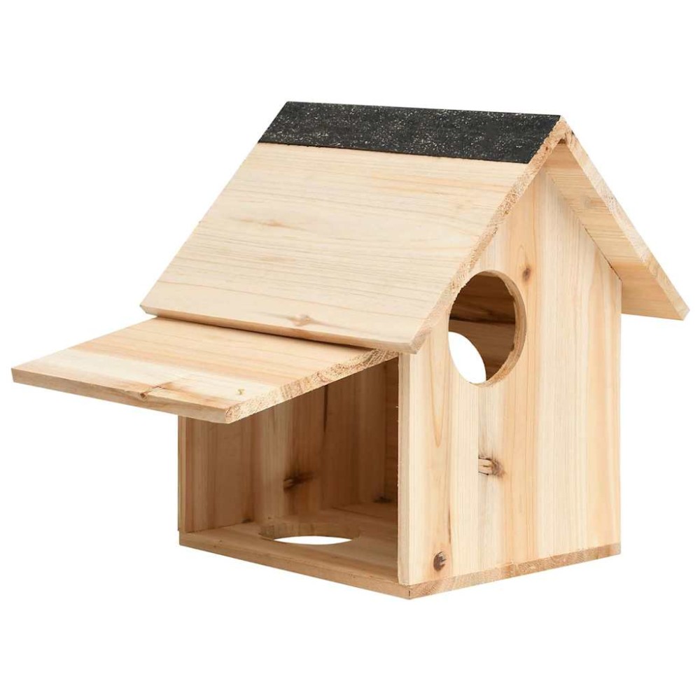 vidaXL Σπιτάκι Σκίουρου 26 x 25 x 29 εκ. Μασίφ Ξύλο Ελάτης