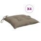 vidaXL Μαξιλάρια Καρέκλας Κήπου 4 τεμ. Taupe 50x50x7 εκ. Oxford Ύφασμα