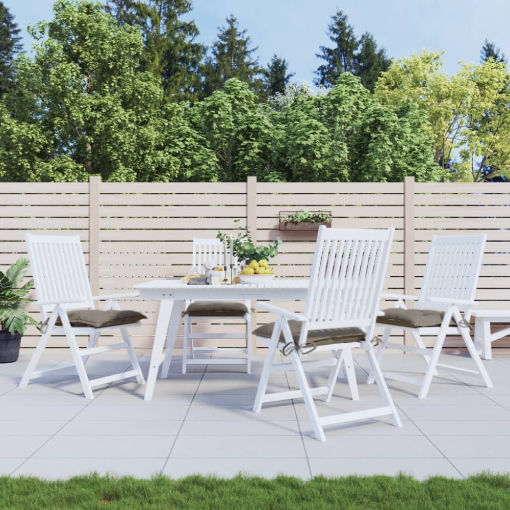 vidaXL Μαξιλάρια Καρέκλας Κήπου 4 τεμ. Taupe 50x50x7 εκ. Oxford Ύφασμα