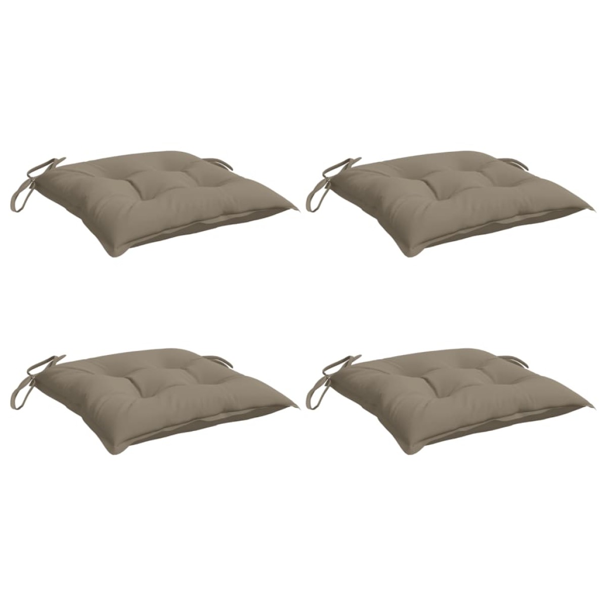 vidaXL Μαξιλάρια Καρέκλας Κήπου 4 τεμ. Taupe 50x50x7 εκ. Oxford Ύφασμα
