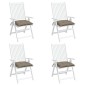 vidaXL Μαξιλάρια Καρέκλας Κήπου 4 τεμ. Taupe 50x50x7 εκ. Oxford Ύφασμα