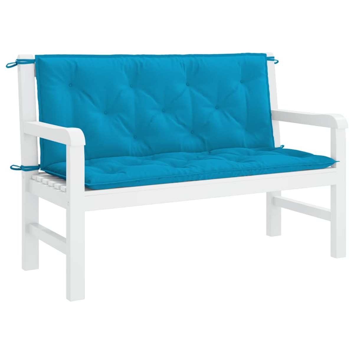 vidaXL Μαξιλάρια Πάγκου Κήπου 2 τεμ. γαλάζιο 120x50x7cm Ύφασμα Oxford