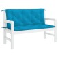 vidaXL Μαξιλάρια Πάγκου Κήπου 2 τεμ. γαλάζιο 120x50x7cm Ύφασμα Oxford