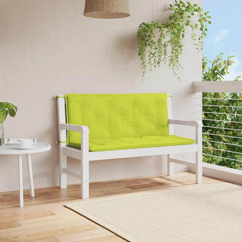 vidaXL Μαξιλάρι Πάγκου Κήπου Αν. Πράσινο 120x(50+50)x7εκ Ύφασμα Oxford