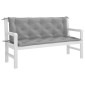 vidaXL Μαξιλάρια Πάγκου Κήπου 2 τεμ. Γκρι 150x50x7cm Ύφασμα Oxford