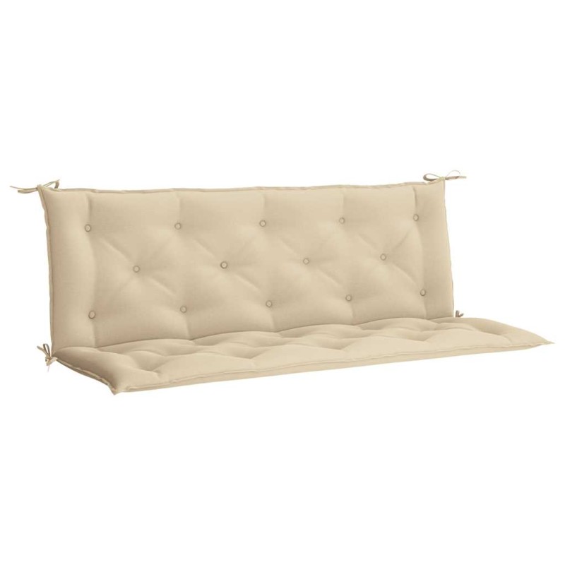 vidaXL Μαξιλάρι Πάγκου Κήπου Μπεζ 150x(50+50)x7 εκ. Ύφασμα Oxford