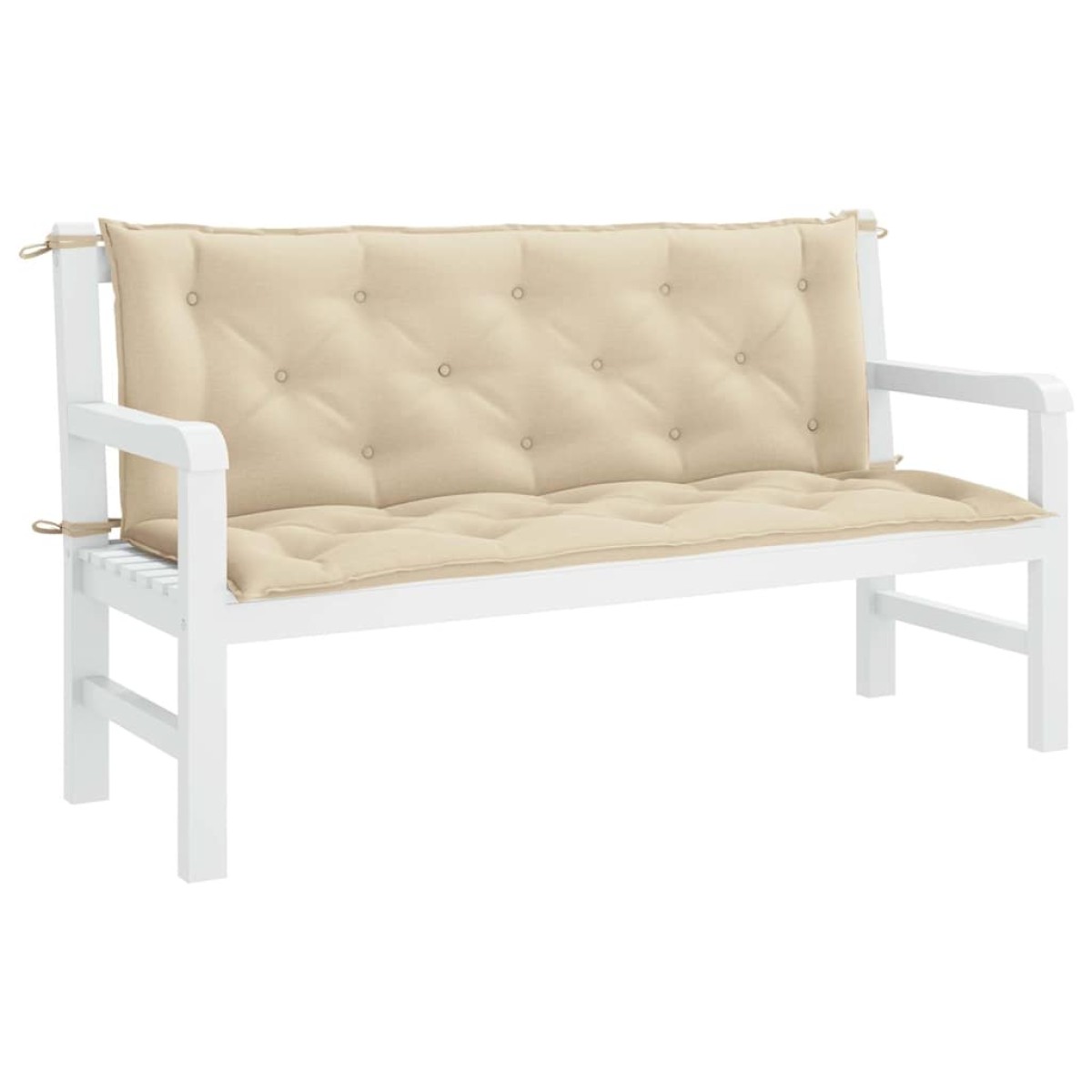 vidaXL Μαξιλάρια Πάγκου Κήπου 2 τεμ. Μπεζ 150x50x7cm Ύφασμα Oxford