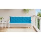 vidaXL Μαξιλάρια Πάγκου Κήπου 2 τεμ. γαλάζιο 180x50x7cm Ύφασμα Oxford