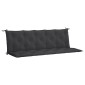 vidaXL Μαξιλάρια Πάγκου Κήπου 2 τεμ. Μαύρο 180x50x7cm Ύφασμα Oxford