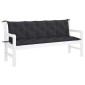 vidaXL Μαξιλάρια Πάγκου Κήπου 2 τεμ. Μαύρο 180x50x7cm Ύφασμα Oxford