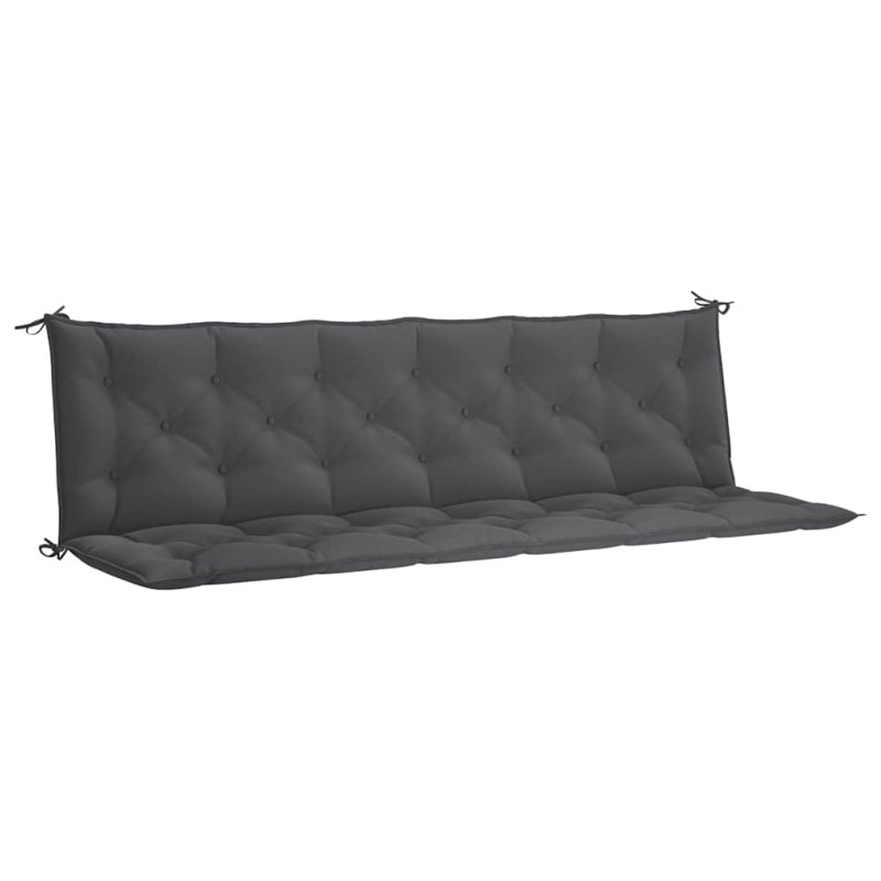 vidaXL Μαξιλάρι Πάγκου Κήπου Ανθρακί 200x(50+50)x7 εκ. Ύφασμα Oxford