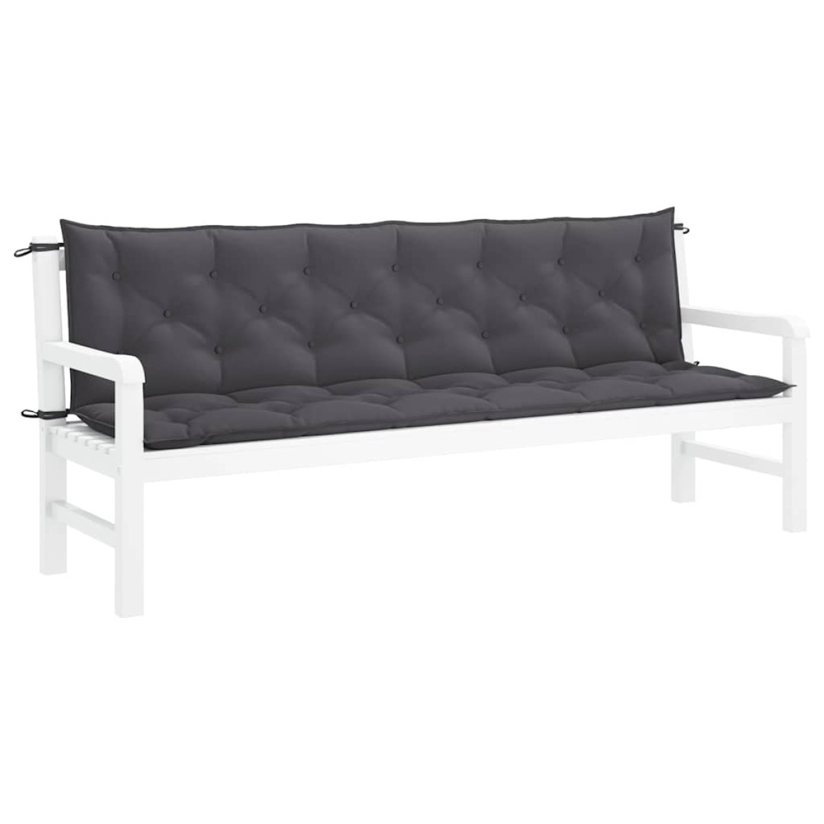 vidaXL Μαξιλάρια Πάγκου Κήπου 2 τεμ. Ανθρακί 200x50x7cm Ύφασμα Oxford