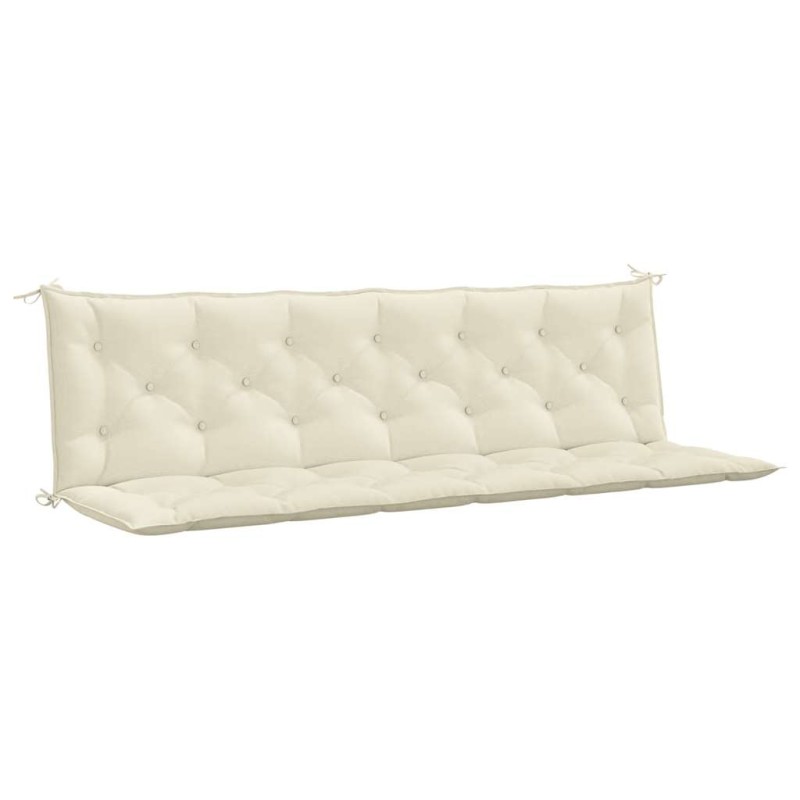 vidaXL Μαξιλάρι Πάγκου Κήπου Λευκό 200x(50+50)x7 εκ. Ύφασμα Oxford