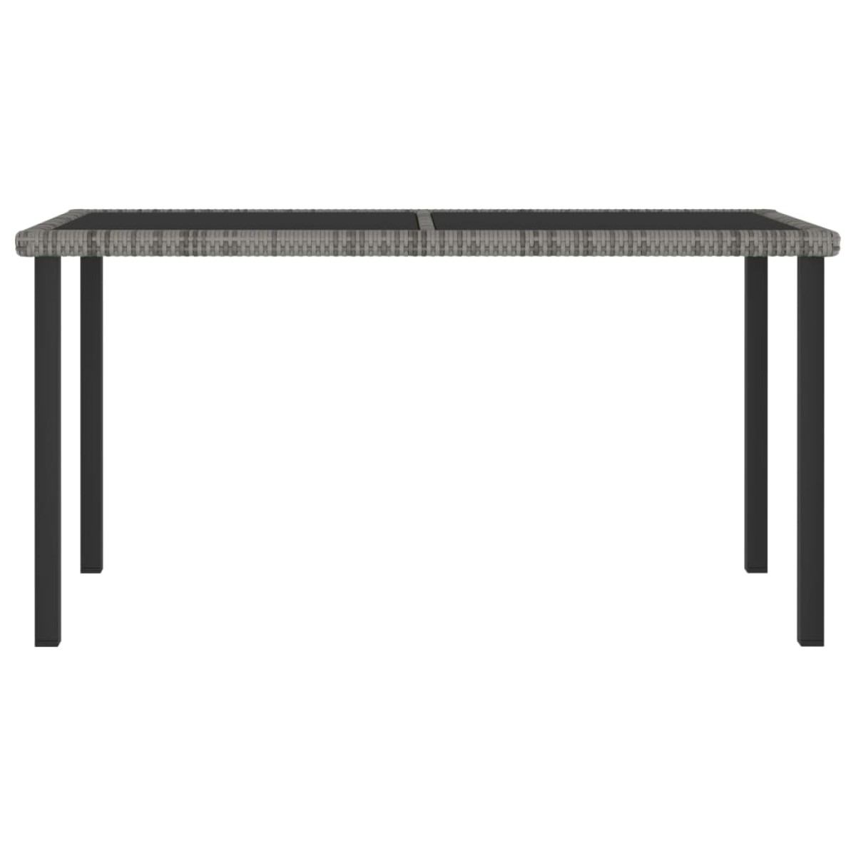 vidaXL Τραπεζαρία Κήπου Γκρι 140 x 70 x 73 εκ. από Συνθετικό Ρατάν