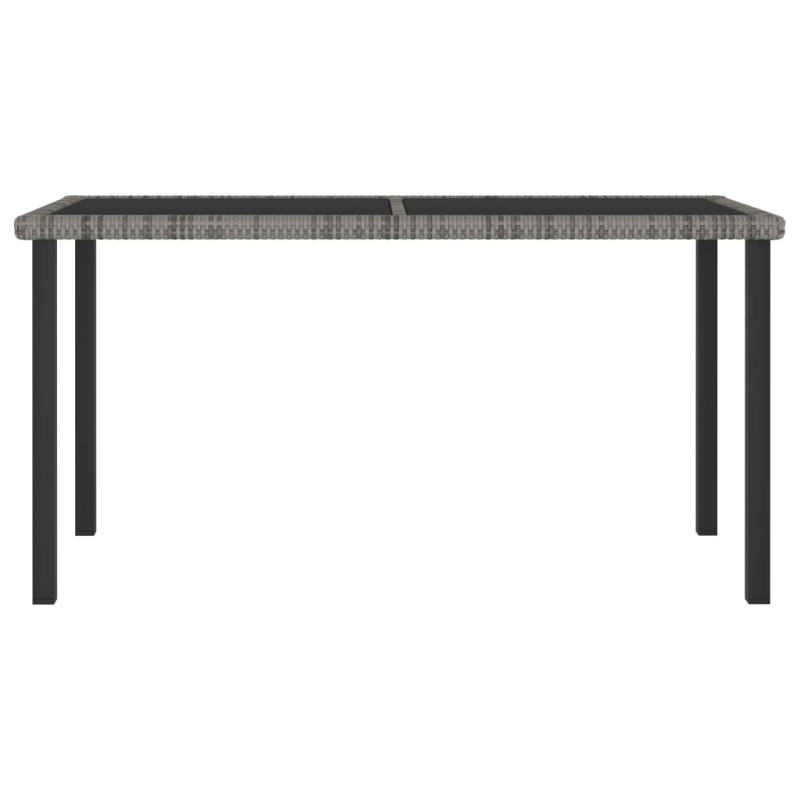 vidaXL Τραπεζαρία Κήπου Γκρι 140 x 70 x 73 εκ. από Συνθετικό Ρατάν
