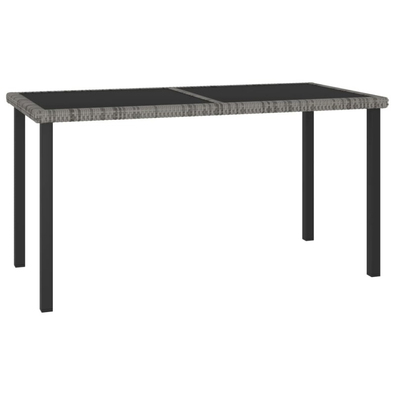 vidaXL Τραπεζαρία Κήπου Γκρι 140 x 70 x 73 εκ. από Συνθετικό Ρατάν