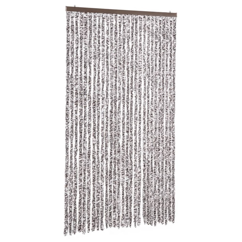 vidaXL Σήτα - Κουρτίνα Πόρτας Καφέ / Μπεζ 118 x 220 εκ. από Σενίλ