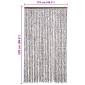 vidaXL Σήτα - Κουρτίνα Πόρτας Καφέ / Μπεζ 120 x 220 εκ. από Σενίλ