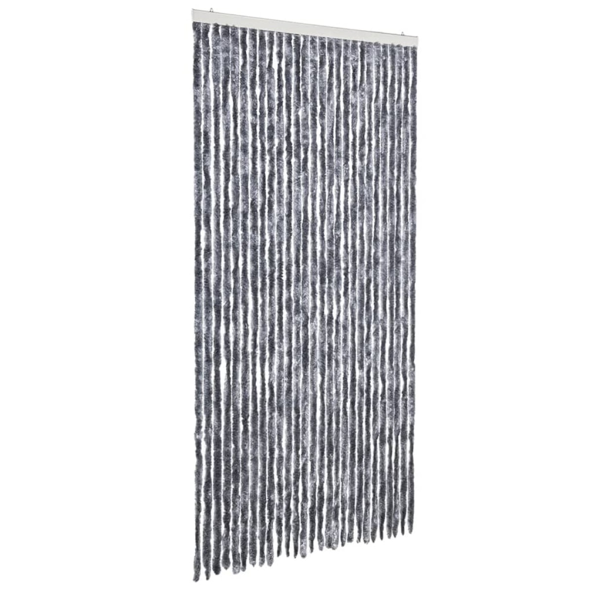 vidaXL Σήτα - Κουρτίνα Πόρτας Ασημί 120 x 220 εκ. από Σενίλ