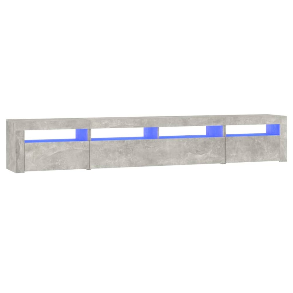 vidaXL Έπιπλο Τηλεόρασης με LED Γκρι Σκυροδέματος 240 x 35 x 40 εκ.
