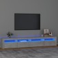 vidaXL Έπιπλο Τηλεόρασης με LED Γκρι Σκυροδέματος 240 x 35 x 40 εκ.