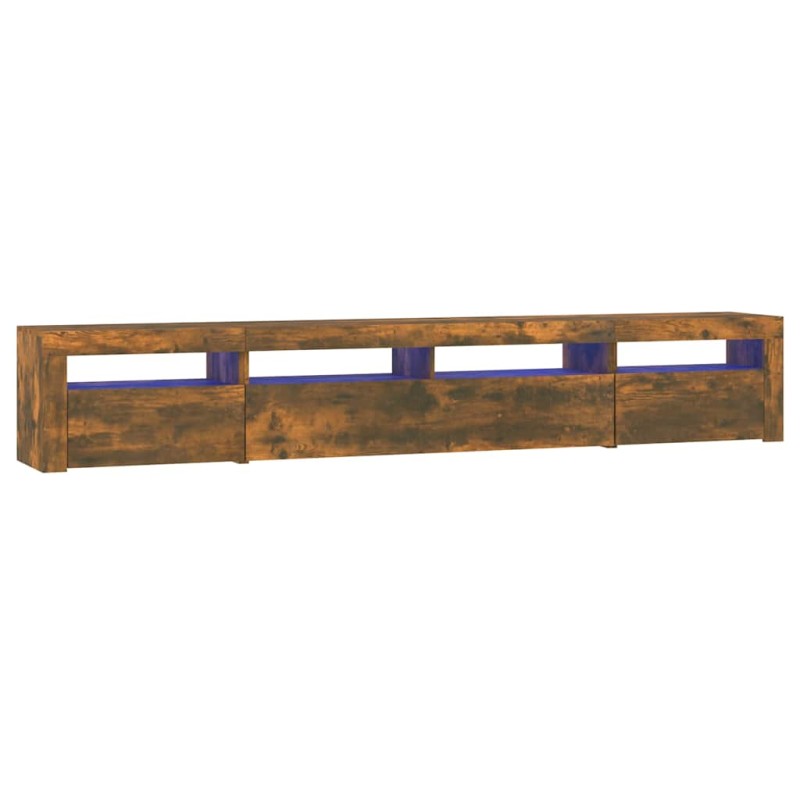 vidaXL Έπιπλο Τηλεόρασης με LED Καπνιστή Δρυς 240x35x40 εκ.