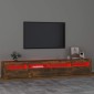 vidaXL Έπιπλο Τηλεόρασης με LED Καπνιστή Δρυς 240x35x40 εκ.