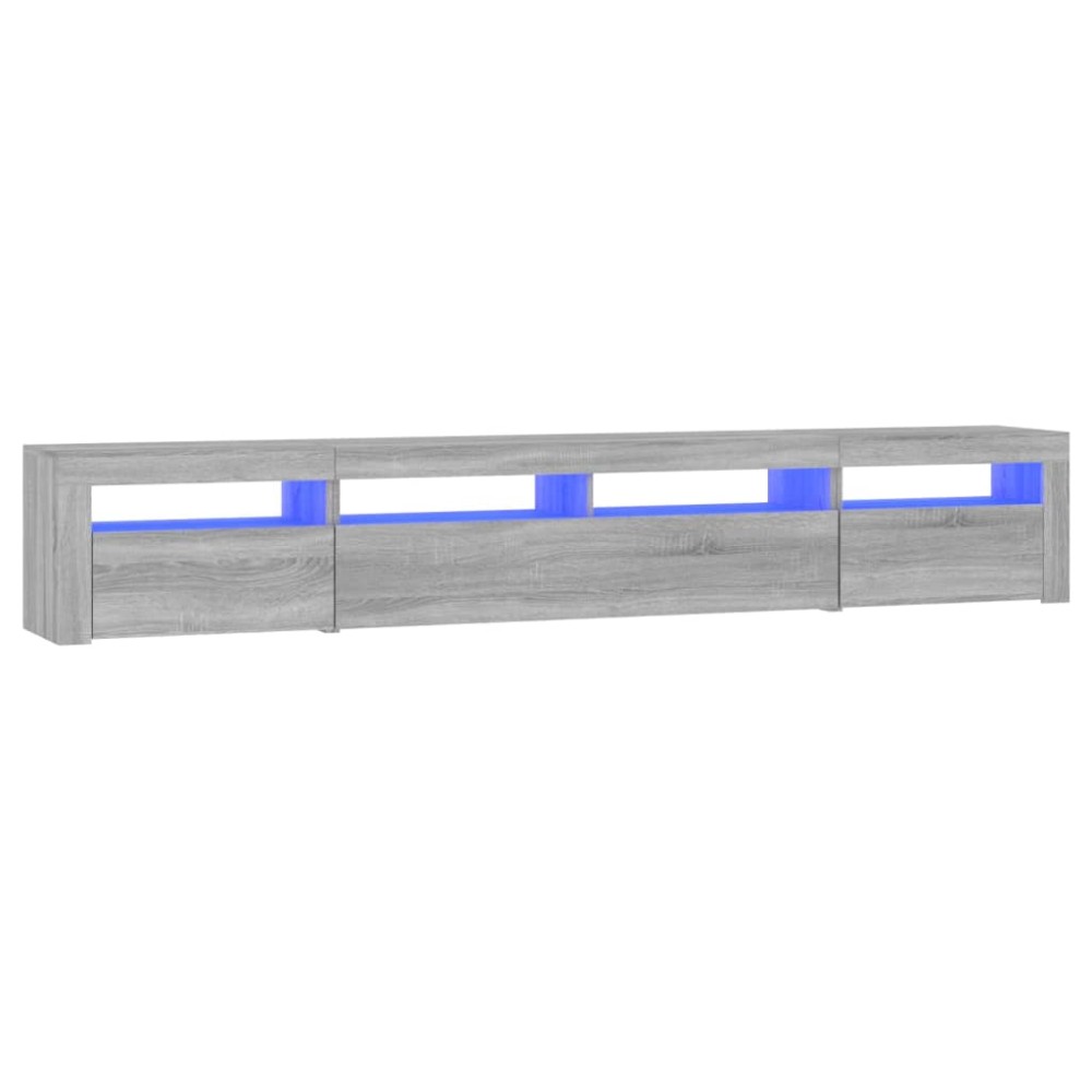 vidaXL Έπιπλο Τηλεόρασης με LED Γκρι Sonoma 240x35x40 εκ.