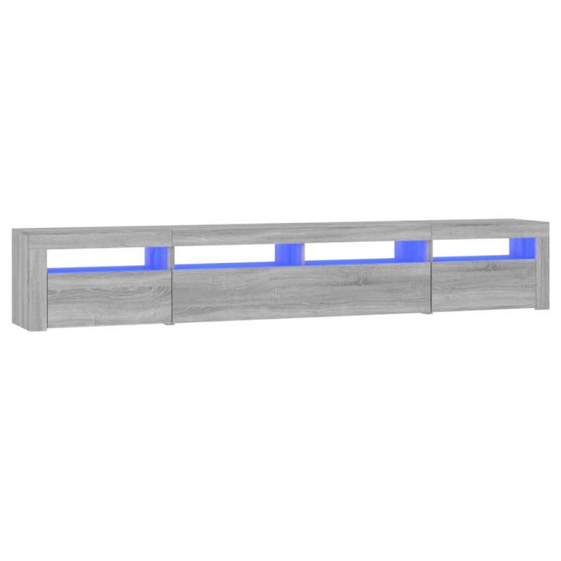 vidaXL Έπιπλο Τηλεόρασης με LED Γκρι Sonoma 240x35x40 εκ.