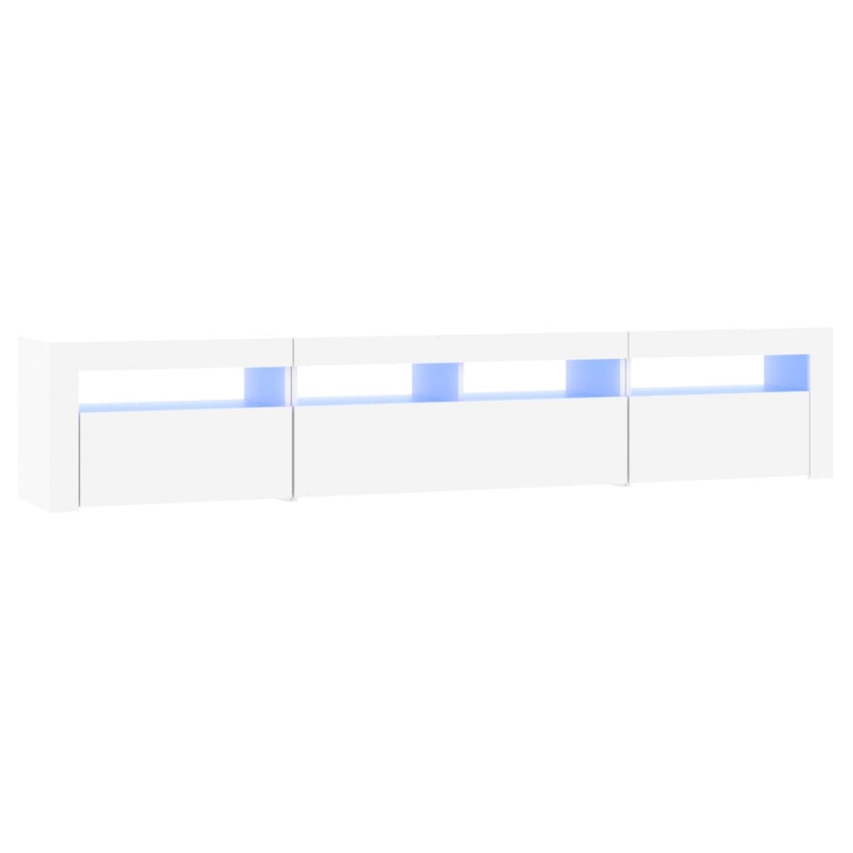 vidaXL Έπιπλο Τηλεόρασης με LED Λευκό 210x35x40 εκ.