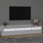 vidaXL Έπιπλο Τηλεόρασης με LED Λευκό 210x35x40 εκ.