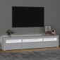 vidaXL Έπιπλο Τηλεόρασης με LED Λευκό 195x35x40 εκ.