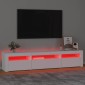 vidaXL Έπιπλο Τηλεόρασης με LED Λευκό 195x35x40 εκ.
