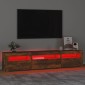 vidaXL Έπιπλο Τηλεόρασης με LED Καπνιστή Δρυς 195x35x40 εκ.