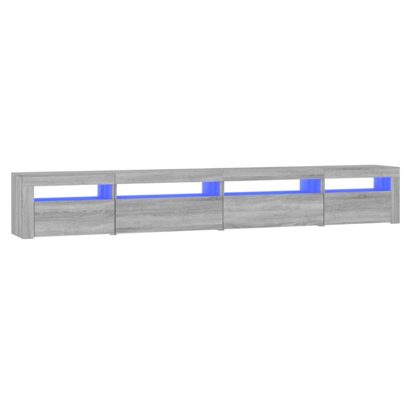 vidaXL Έπιπλο Τηλεόρασης με LED Γκρι Sonoma 270x35x40 εκ.
