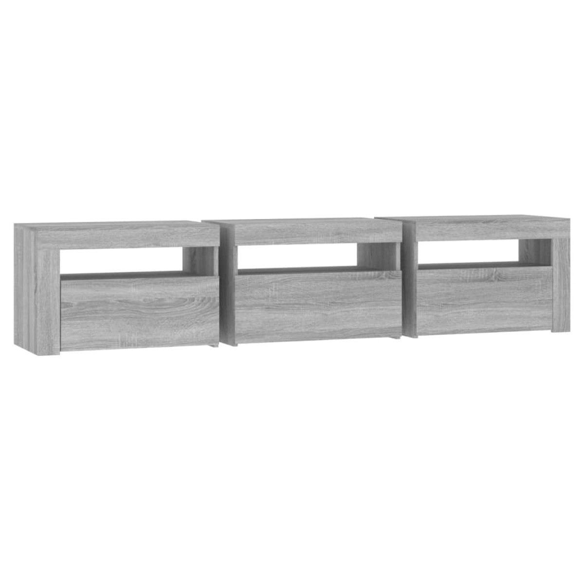 vidaXL Έπιπλο Τηλεόρασης με LED Γκρι Sonoma 180x35x40 εκ.