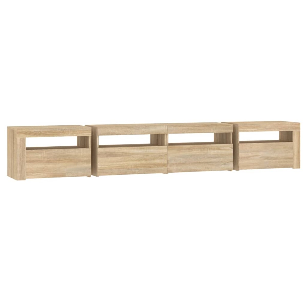 vidaXL Έπιπλο Τηλεόρασης με LED Sonoma Δρυς 240 x 35 x 40 εκ.