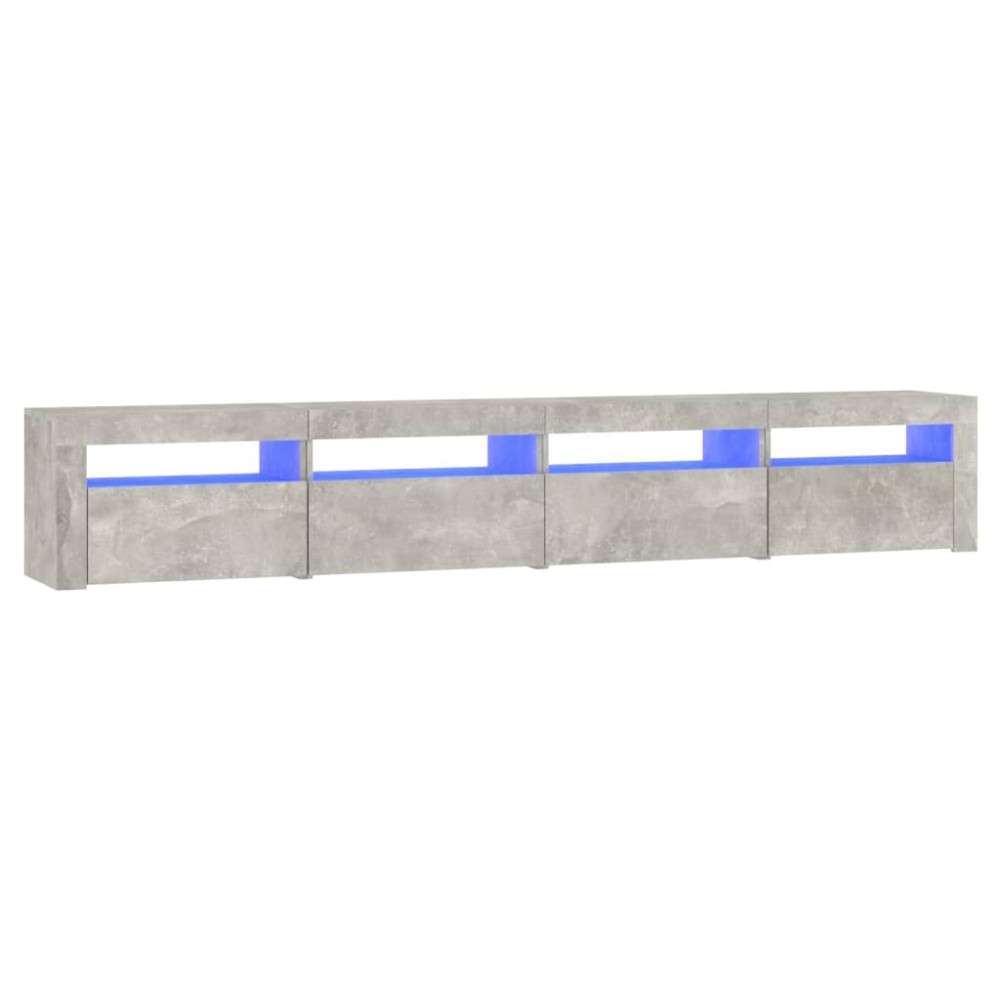 vidaXL Έπιπλο Τηλεόρασης με LED Γκρι Σκυροδέματος 240 x 35 x 40 εκ.