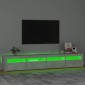 vidaXL Έπιπλο Τηλεόρασης με LED Γκρι Σκυροδέματος 240 x 35 x 40 εκ.