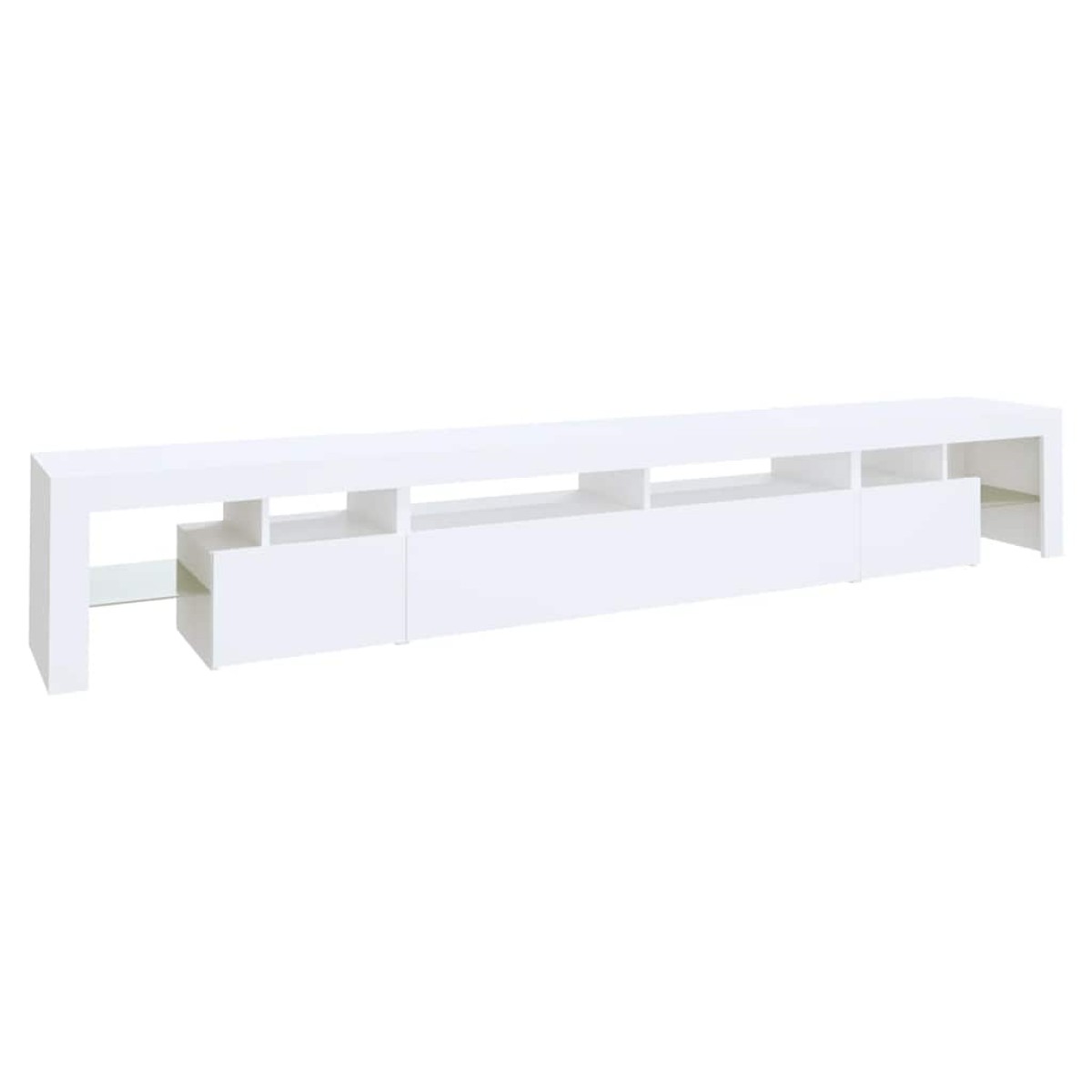 vidaXL Έπιπλο Τηλεόρασης με LED Λευκό 260 x 36,5 x 40 εκ.
